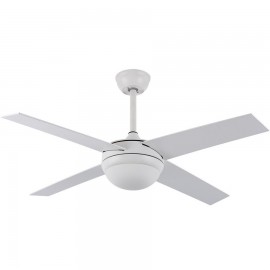 Ventilador Ciro DC Blanco 116Ø 2xe27 4Aspas Blanco-Haya Mando y Temporizador 159092401