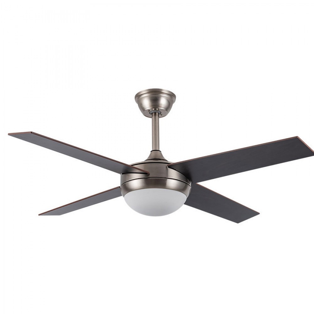 Fabrilamp, Ventilador Ciro DC Niquel 116Ø 2xe27 4Aspas Haya-Wengue Mando y Temporizador 159092433