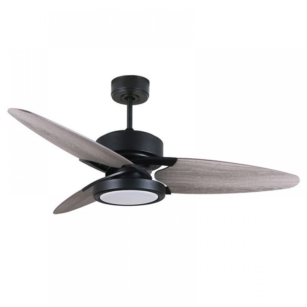 Fabrilamp, Ventilador Cross Dc Negro 132Ø 30W 3 Aspas Reversibles Mando Memoria Y Temporizador 187391309