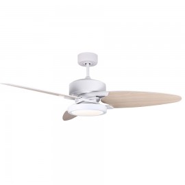 Fabrilamp, Ventilador Cross Dc Blanco 132Ø 30W 3 Aspas Reversibles Mando Memoria Y Temporizador 187391368