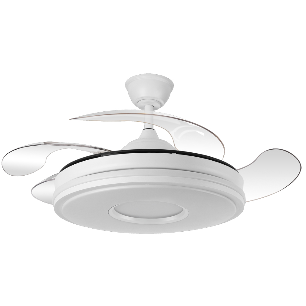 Fabrilamp, Ventilador Dani DC Blanco Plegable 108Ø 72w 3Aspas Mando Memoria y Temporizador 165391401