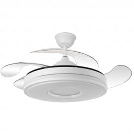 Ventilador Dani DC Blanco Plegable 108Ø Ultrasilencioso 59w Regulable Mando Memoria y Temporizador 165391401