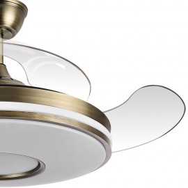 Fabrilamp, Ventilador Dani DC Plegable Cuero 108Ø 72w Mando, Memoria y Temporizador 165391414