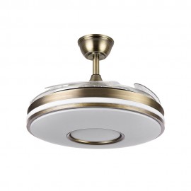 Fabrilamp, Ventilador Dani DC Plegable Cuero 108Ø 72w Mando, Memoria y Temporizador 165391414
