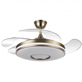 Ventilador Dani DC Plegable Cuero 108Ø Ultrasilencioso 59w Regulable Mando, Memoria y Temporizador 165391414