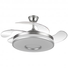 Ventilador Dani DC Plegable Niquel 108Ø Ultrasilencioso 59w Regulable Mando, Memoria y Temporizador 165391420