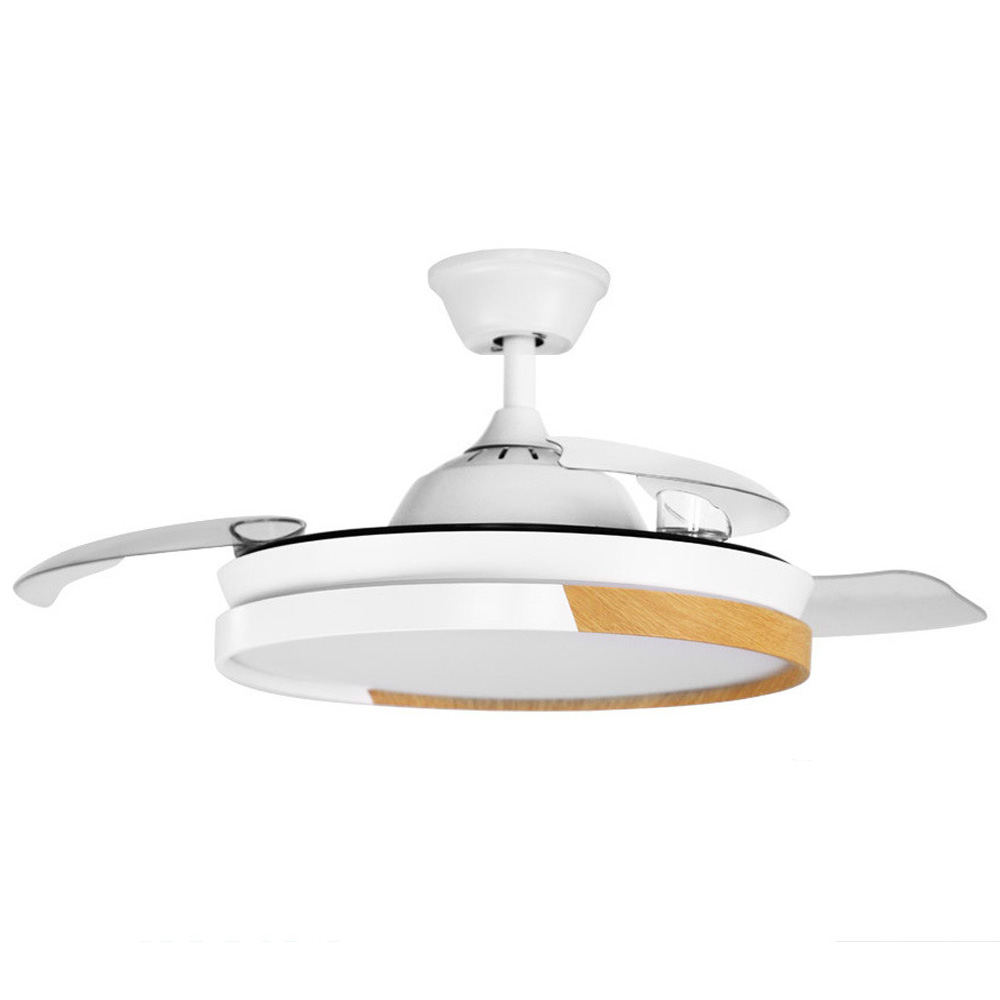 Fabrilamp, Ventilador Emperador DC Blanco-haya Plegable 106Ø 72W 3aspas Mando Memoria Y Temporizador 214491368