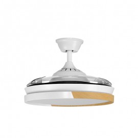 Fabrilamp, Ventilador Emperador DC Blanco-haya Plegable 106Ø 72W 3aspas Mando Memoria Y Temporizador 214491368