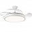 Ventilador ESCORPION DC Plegable Metalico Blanco 4aspas 107Ø Ultrasilencioso 59w Regulable Mando Memoria 214591301