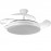 Ventilador ESCORPION DC Plegable Metalico Blanco 4aspas 107Ø Ultrasilencioso 59w Regulable Mando Memoria 214591301