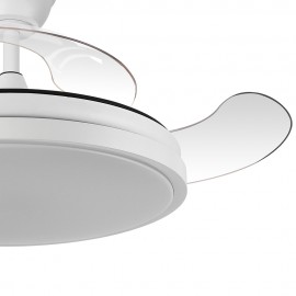 Fabrilamp, Ventilador ESCORPION DC Plegable Metalico Blanco 4aspas 107Ø Ultrasilencioso 59w Regulable Mando Memoria 214591301