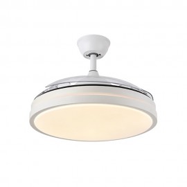 Fabrilamp, Ventilador ESCORPION DC Plegable Metalico Blanco 3aspas 107Ø Ultrasilencioso 59w Regulable Mando Memoria 214591301