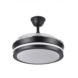 Fabrilamp, Ventilador Mini Esparta DC Negro Plegable 91Ø 72w Mando Memoria y Temporizador 184799009