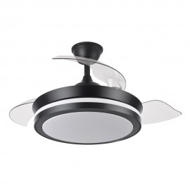 Ventilador Mini Esparta DC Negro Plegable 91Ø 72w Mando Memoria y Temporizador 184799009