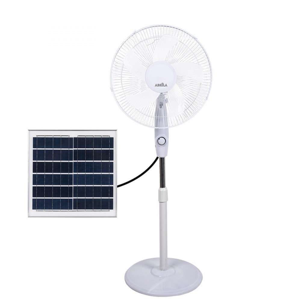 Fabrilamp, Ventilador Frontera De Pie Solar Blanco 43Ø 20w 5aspas Puerto Usb Bateria Litio 213641001