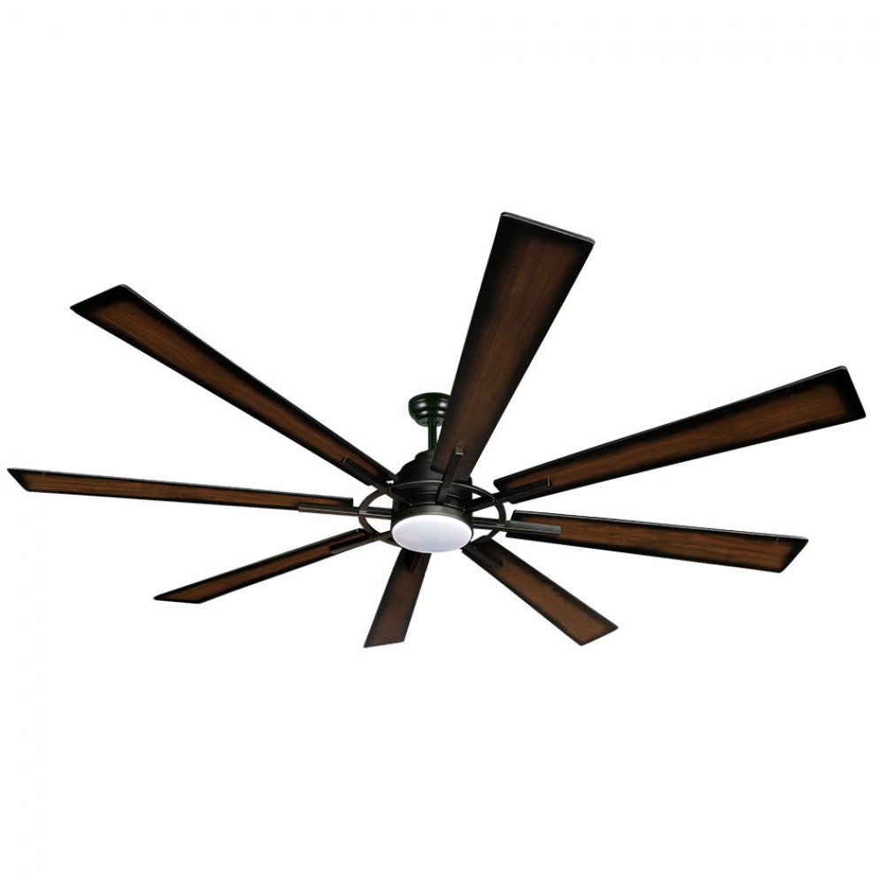 Fabrilamp, Ventilador Fusion DC Negro-Roble 183Ø 24w 8aspas Mando Regulable Memoria Y Temporizador 211691809