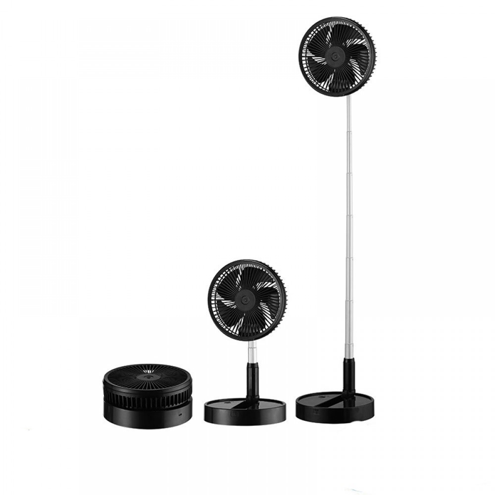 Fabrilamp, Ventilador Galan Portatil Negro 20Ø 10w Plegable Mando Y Temporizador Batería 213471009