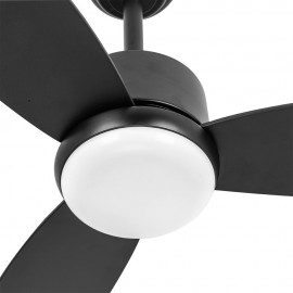 Fabrilamp, Ventilador Genil DC Negro 132Ø 24w 3aspas Mando Memoria Y Temporizador 209591309