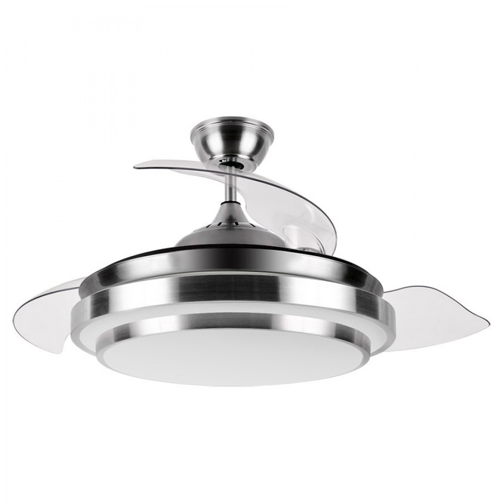 Fabrilamp, Ventilador Ibe Dc Plegable Niquel 108Ø 72w Mando, Memoria y Temporizador 165291403