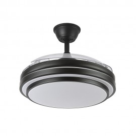 Fabrilamp, Ventilador Ibe DC Negro Plegable 108Ø 72w 3 Aspas Mando Memoria y Temporizador 165291409