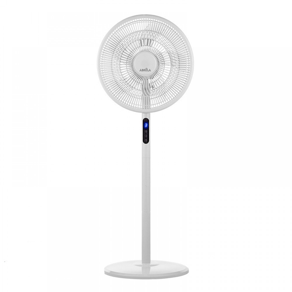 Fabrilamp, Ventilador Icono Blanco De Pie 44Ø 45w 5Aspas Oscilante Mando y Temporizador 207441001