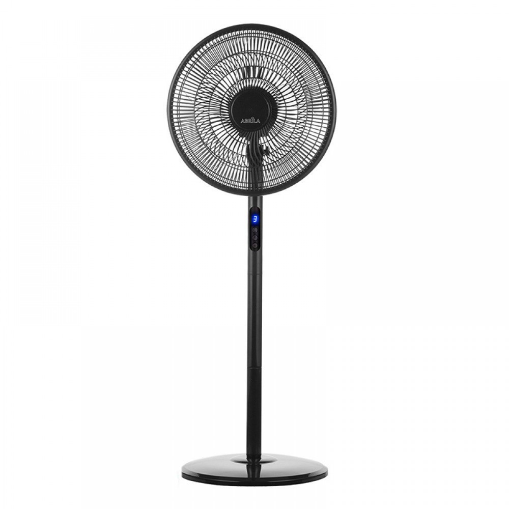 Fabrilamp, Ventilador Icono Negro De Pie 44Ø 45w 5Aspas Oscilante Mando y Temporizador 207441009