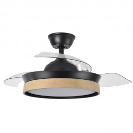 Ventilador Mini Iglu DC Negro-Haya Plegable 91Ø 72w Mando Memoria y Temporizador 207099088