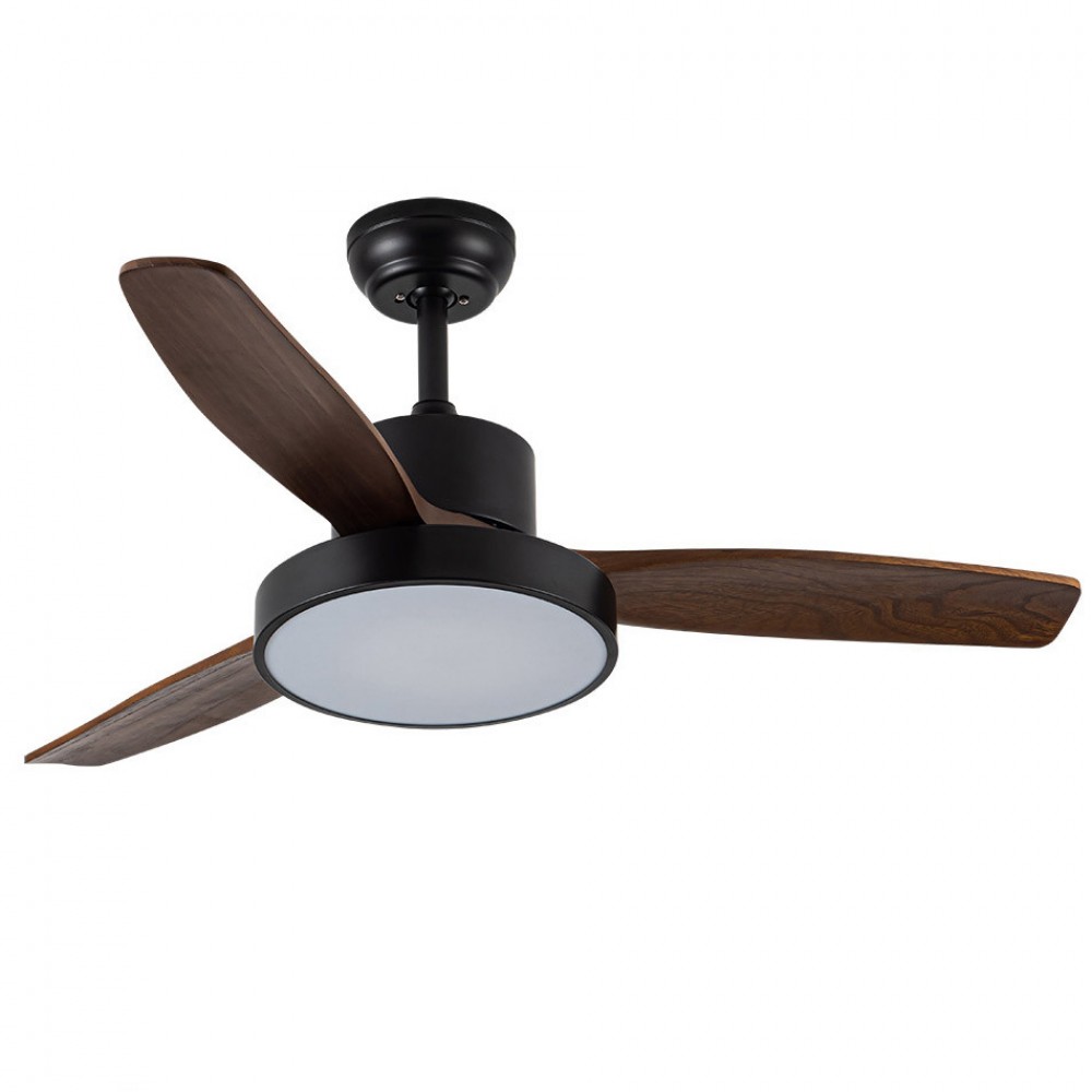 Fabrilamp, Ventilador Kavala DC Negro 112Ø 48w 3aspas Mando Memoria Y Temporizador 212791336