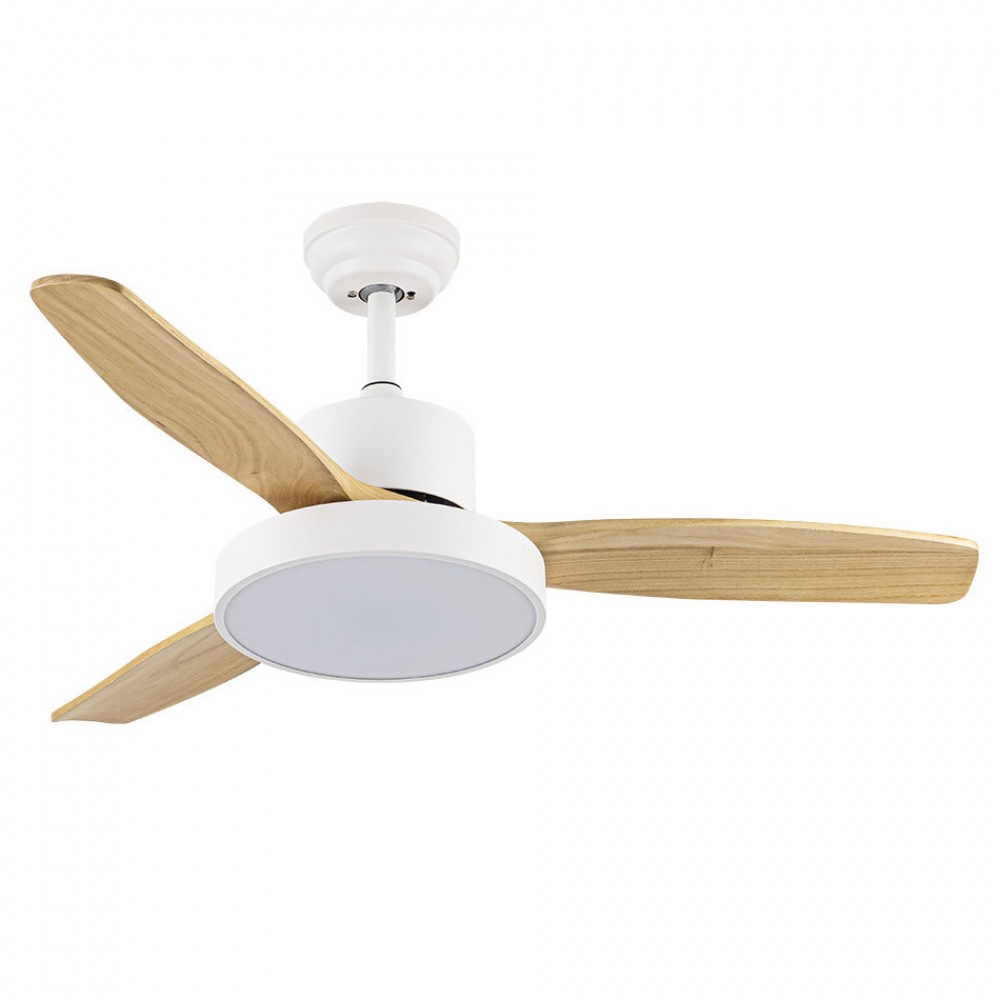 Fabrilamp, Ventilador Kavala DC Blanco 112Ø 48w 3aspas Mando Memoria Y Temporizador 212791368
