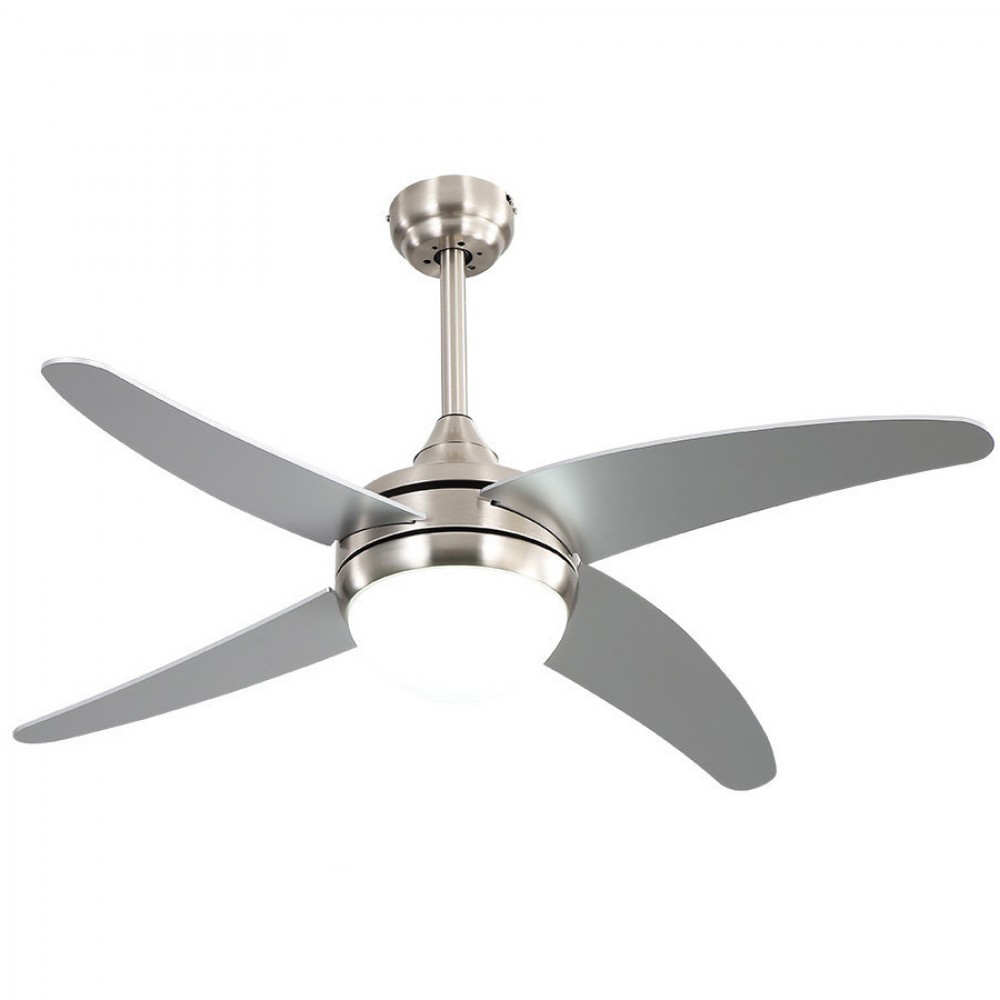 Fabrilamp, Ventilador Klod DC Niquel-plata 117Ø 2xE27 4 Aspas Mando y Temporizador 173692463