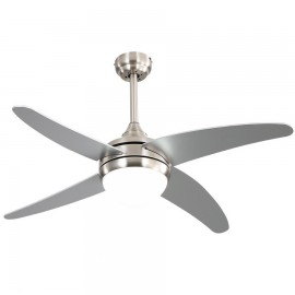 Ventilador Klod DC Niquel-plata 117Ø 2xE27 4 Aspas Mando y Temporizador 173692463