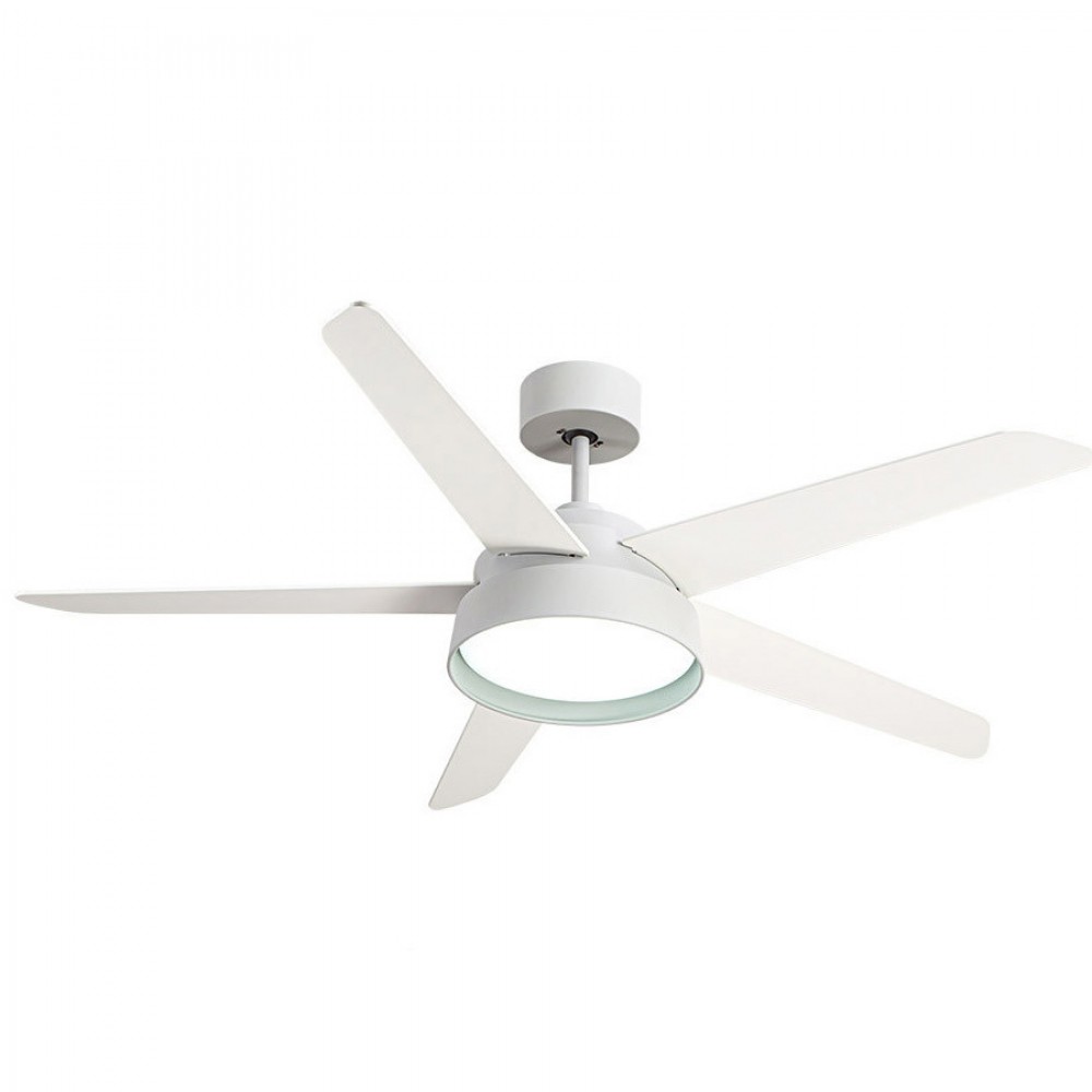 Fabrilamp, Ventilador Lebeche DC Blanco 132Ø 25w Mando ,Memoria, Dimable y Temporizador 180791501