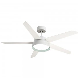 Fabrilamp, Ventilador Lebeche DC Blanco 132Ø 25w Mando ,Memoria, Dimable y Temporizador 180791501