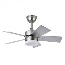Ventilador Marta DC Niquel 76Ø 36W 5 Aspas Haya-plata Mando Memoria y Temporizador 175891533