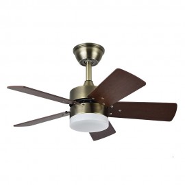 Ventilador Marta DC Cuero 76Ø 36W 5 Aspas Cerezo-nogal Mando Memoria y Temporizador 175891536
