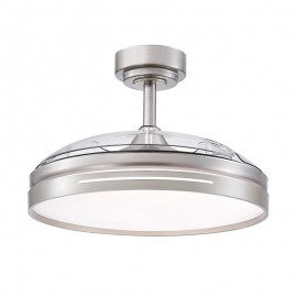 Fabrilamp, Ventilador Micenas DC Niquel Plegable 108Ø 72w 3Aspas Mando Memoria y Temporizador 186091403