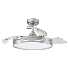 Ventilador Micenas DC Niquel Plegable 108Ø 72w 3Aspas Mando Memoria y Temporizador 186091403