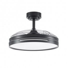Fabrilamp, Ventilador Micenas DC Negro Plegable 108Ø 72W Mando Memoria y Temporizador 186091409