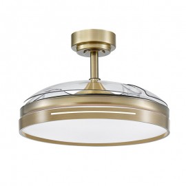 Fabrilamp, Ventilador Micenas DC Cuero Plegable 108Ø 72w 3Aspas Mando Memoria y Temporizador 186091414
