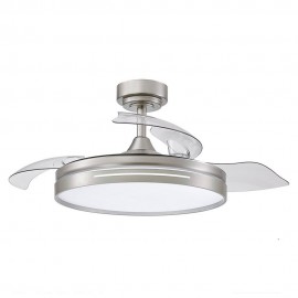 Ventilador Mini Micenas DC Niquel Plegable 91Ø 48w Mando Memoria y Temporizador 186099003