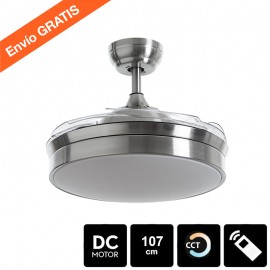 MDC iluminacion, MDC - Ventilador Retractil Mistra Dc Niquel 5-7745-35-09