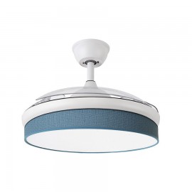 Fabrilamp, Ventilador Mini Moda DC Blanco-Azul 91Ø 72w Mando Memoria Y Temporizador 212480801