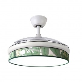 Fabrilamp, Ventilador Moda DC Blanco-Hoja Verde 108Ø 72w 3aspas Mando Memoria Y Temporizador 212490101