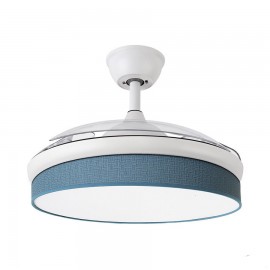 Fabrilamp, Ventilador Moda DC Blanco-Azul 108Ø 72w 3aspas Mando Memoria Y Temporizador 212490801