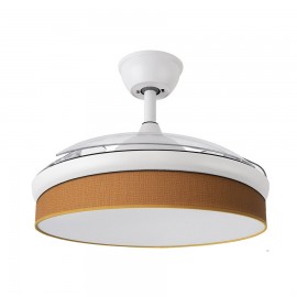 Fabrilamp, Ventilador Moda DC Blanco-Naranja 108Ø 72w 3aspas Mando Memoria Y Temporizador 212490901