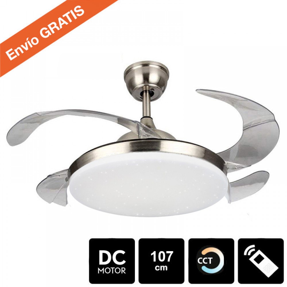 Varios, Ventilador Retractil Moon LED 72w Mando