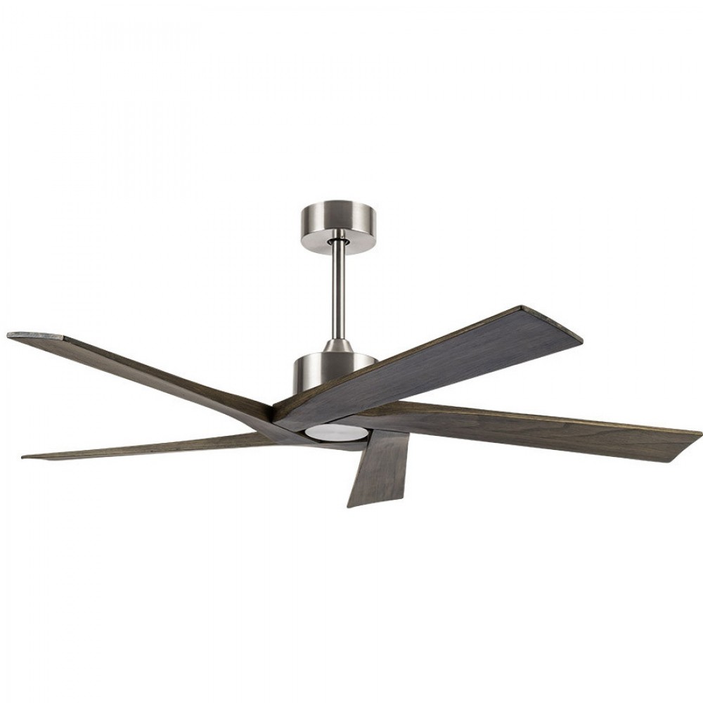 Fabrilamp, Ventilador Nadir DC Niquel-rustico 142Ø Sin Luz 5 Aspas Mando y Temporizador 159190528