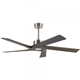 Fabrilamp, Ventilador Nadir DC Niquel-rustico 142Ø Sin Luz 5 Aspas Mando y Temporizador 159190528
