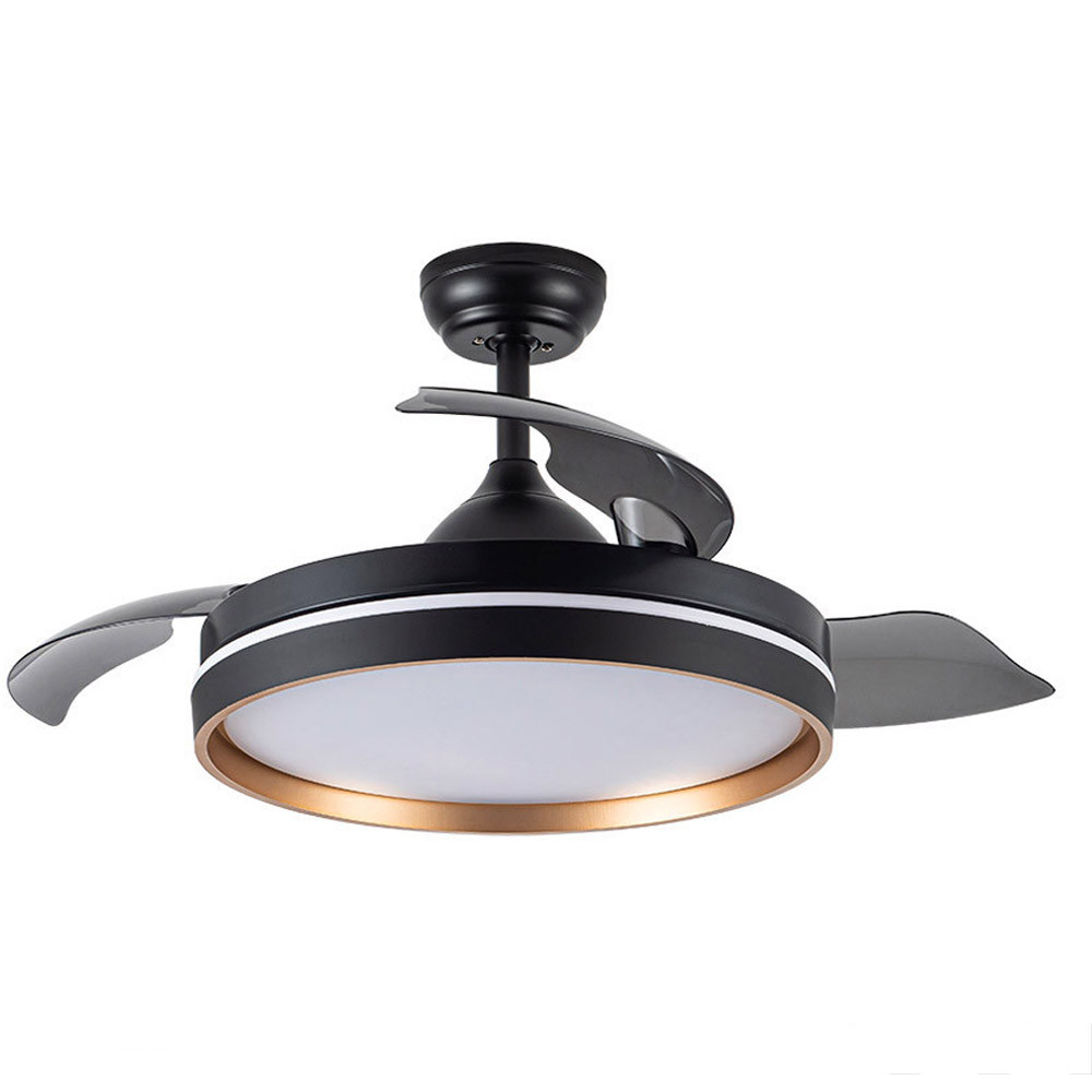 Fabrilamp, Ventilador Nalon DC Negro-Oro Plegable 109Ø 72w 3aspas Mando Memoria Y Temporizador 213091316