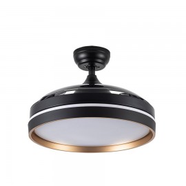 Fabrilamp, Ventilador Nalon DC Negro-Oro Plegable 109Ø 72w 3aspas Mando Memoria Y Temporizador 213091316
